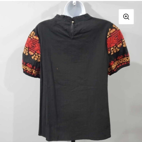 Savanna Jane Embroidered Short Sleeve Sz. S Blouse Tunic NWT - Picture 3 of 13